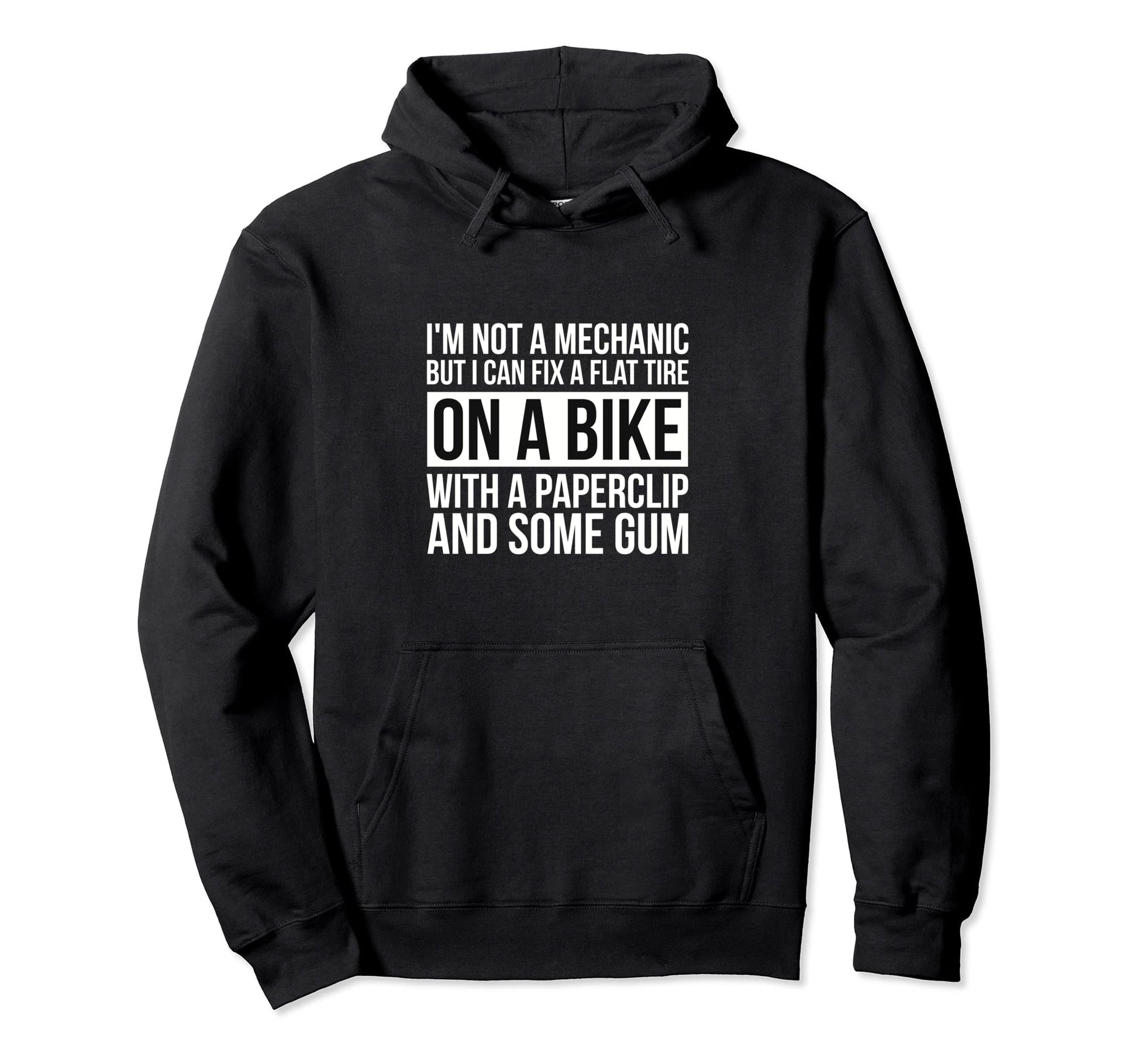 I Can Fix Flat Tire Bike Paperclip Hoodie - Streetwear Style for Adults - T-Shirt, Sweatshirt, Hoodie