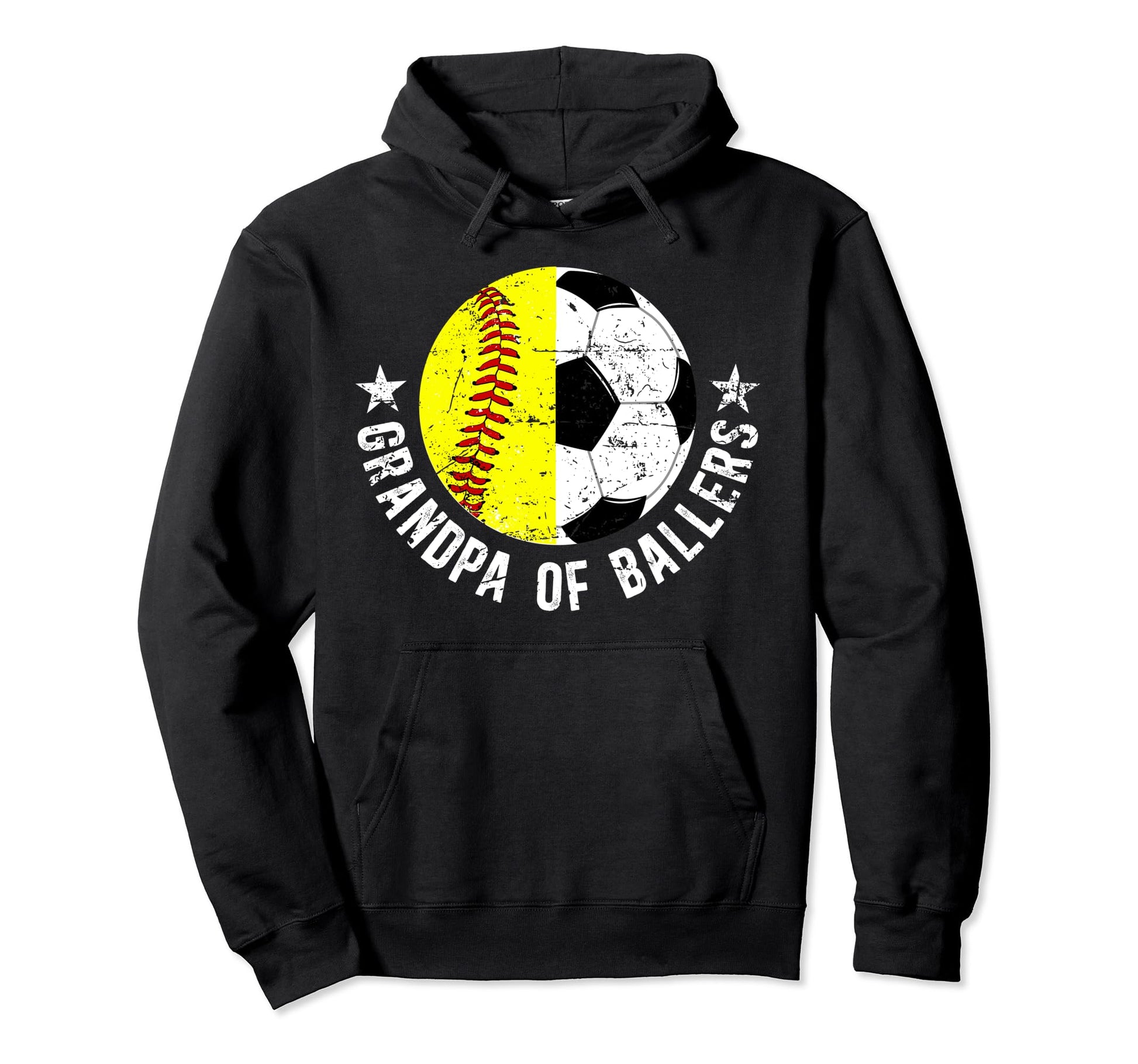 Grandpa Ballers Proud Soccer Softball Hoodie - Trendy Graphic Men Women - T-Shirt, Sweatshirt, Hoodie