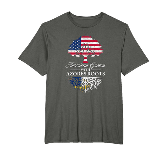 American Azores Portugal Roots T-Shirt - Fun Novelty Design for Adults - T-Shirt, Sweatshirt, Hoodie