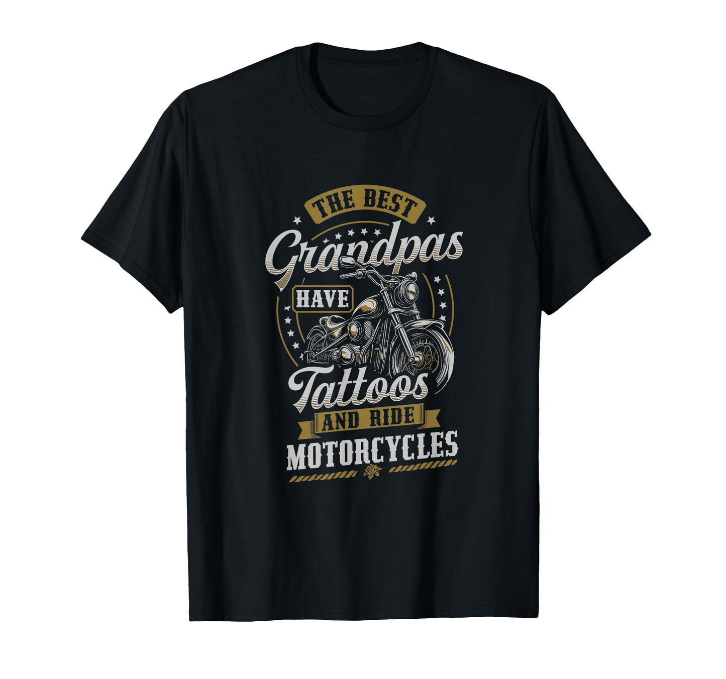 Best Grandpas Have Tattoos And Ride T-Shirt - Graphic Print for Adults - T-Shirt, Sweatshirt, Hoodie