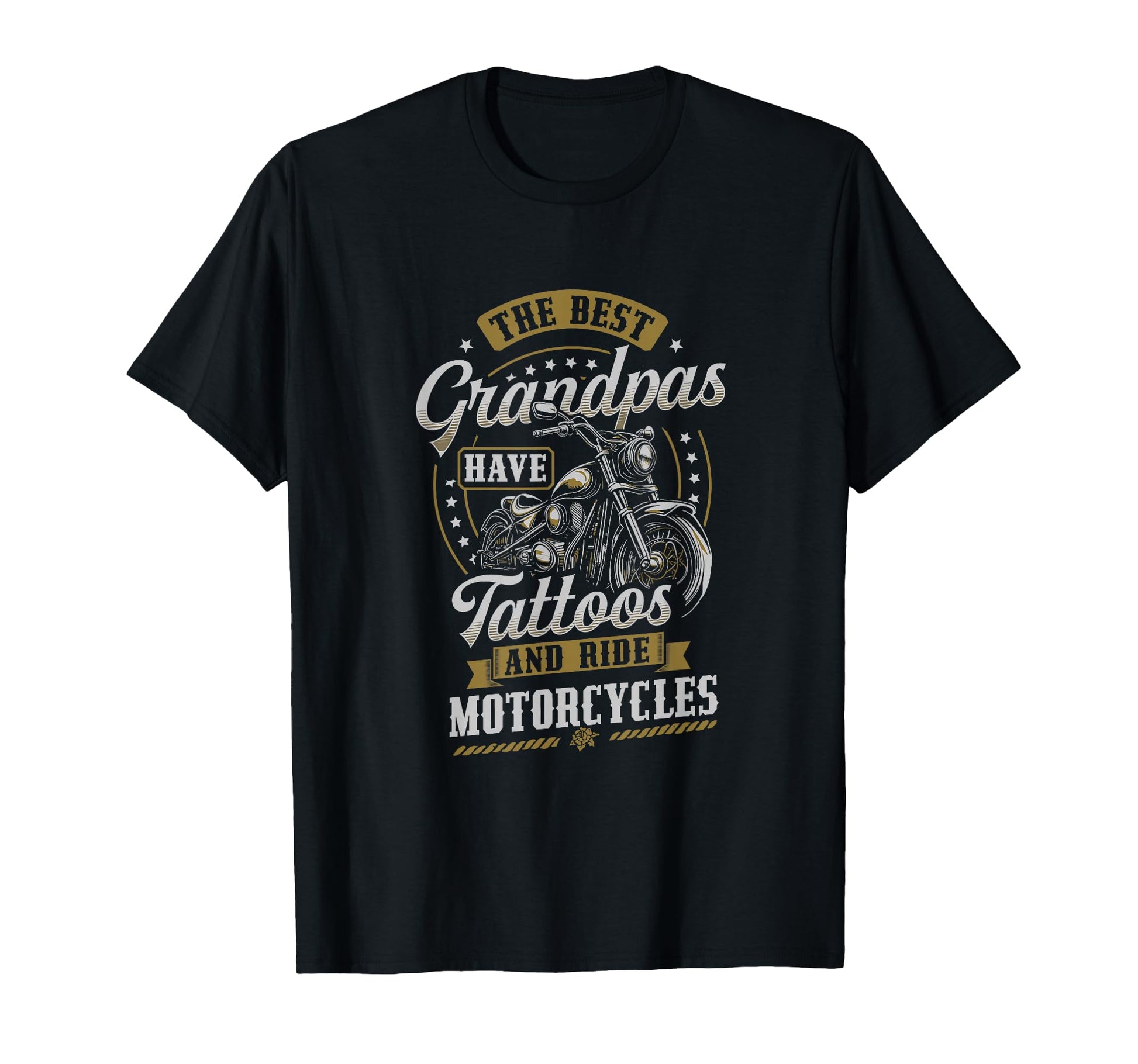 Best Grandpas Have Tattoos And Ride T-Shirt - Graphic Print for Adults - T-Shirt, Sweatshirt, Hoodie