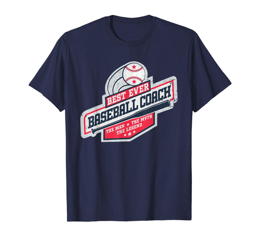 Baseball Coach Myth Legend Dad T-Shirt - Custom Art Print for Adults - T-Shirt, Sweatshirt, Hoodie