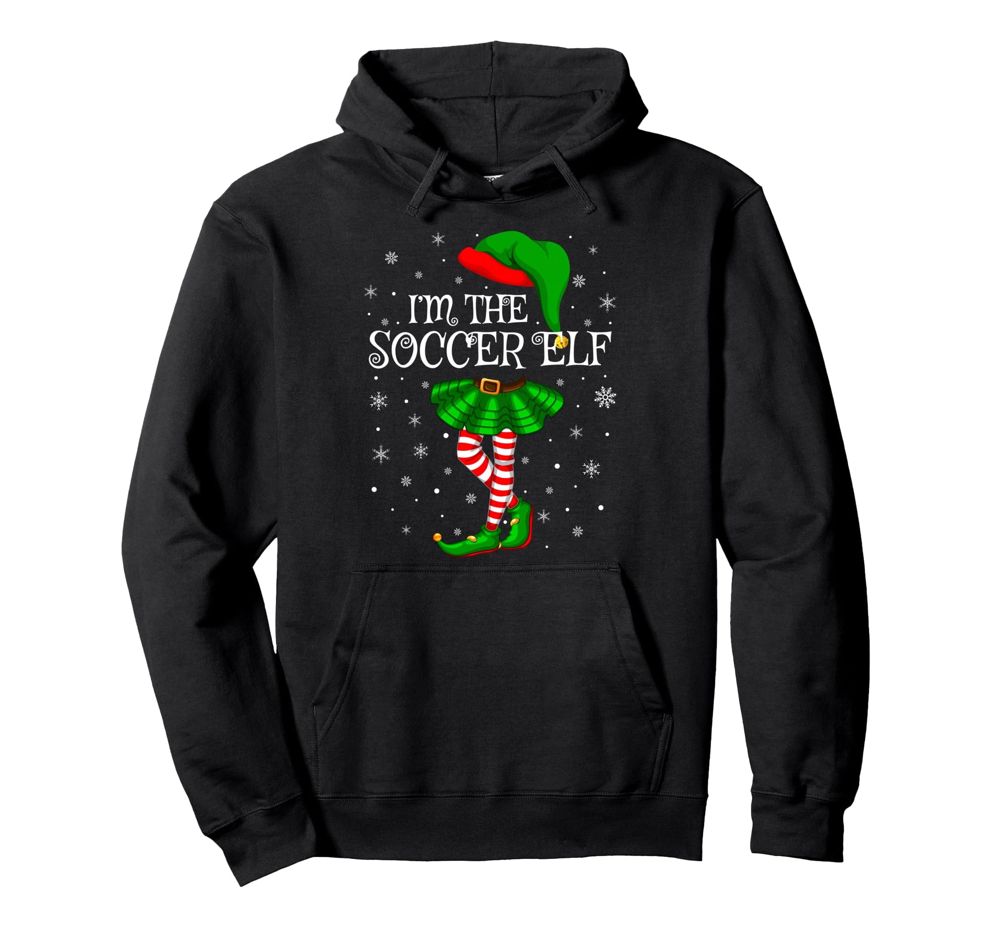 Soccer Elf Family Group Pajama Hoodie - Aesthetic Graphic Men Women - T-Shirt, Sweatshirt, Hoodie