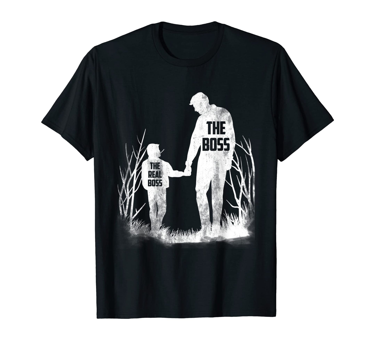 Boss Real Boss Fathers Day Dad Son T-Shirt - Fun Novelty Design Unisex - T-Shirt, Sweatshirt, Hoodie