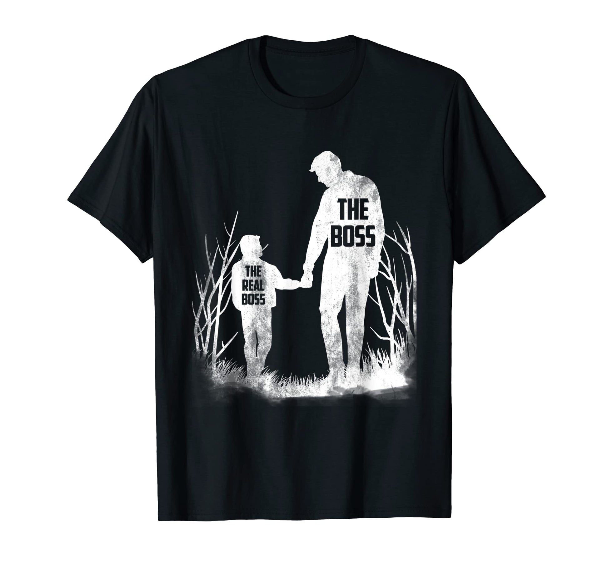 Boss Real Boss Fathers Day Dad Son T-Shirt - Fun Novelty Design Unisex - T-Shirt, Sweatshirt, Hoodie