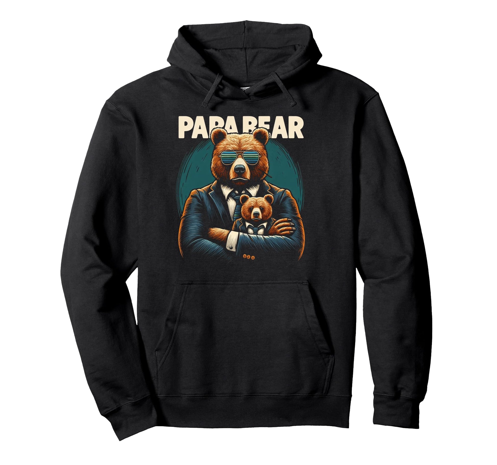 Papa Bear Funny Bears Animal Lover Dad Hoodie - Streetwear Style Men Women - T-Shirt, Sweatshirt, Hoodie
