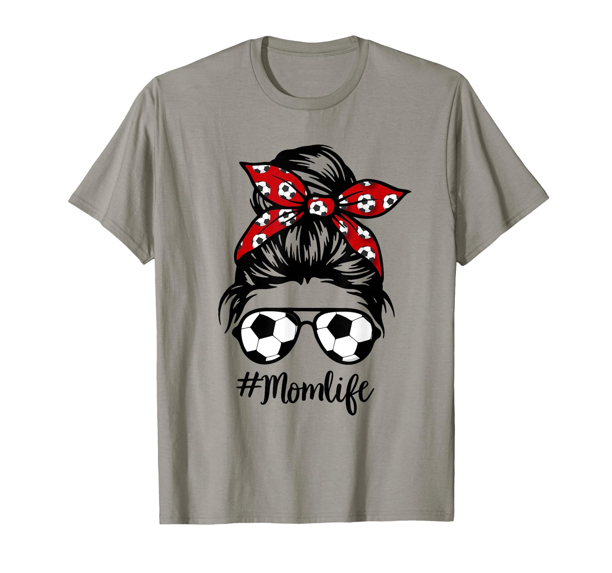 Soccer Mom Messy Bun Life Hair T-Shirt - Streetwear Style for Adults - T-Shirt, Sweatshirt, Hoodie