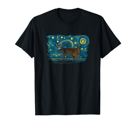 Abyssinian Cat T-Shirt - Minimalist Print for Adults - T-Shirt, Sweatshirt, Hoodie