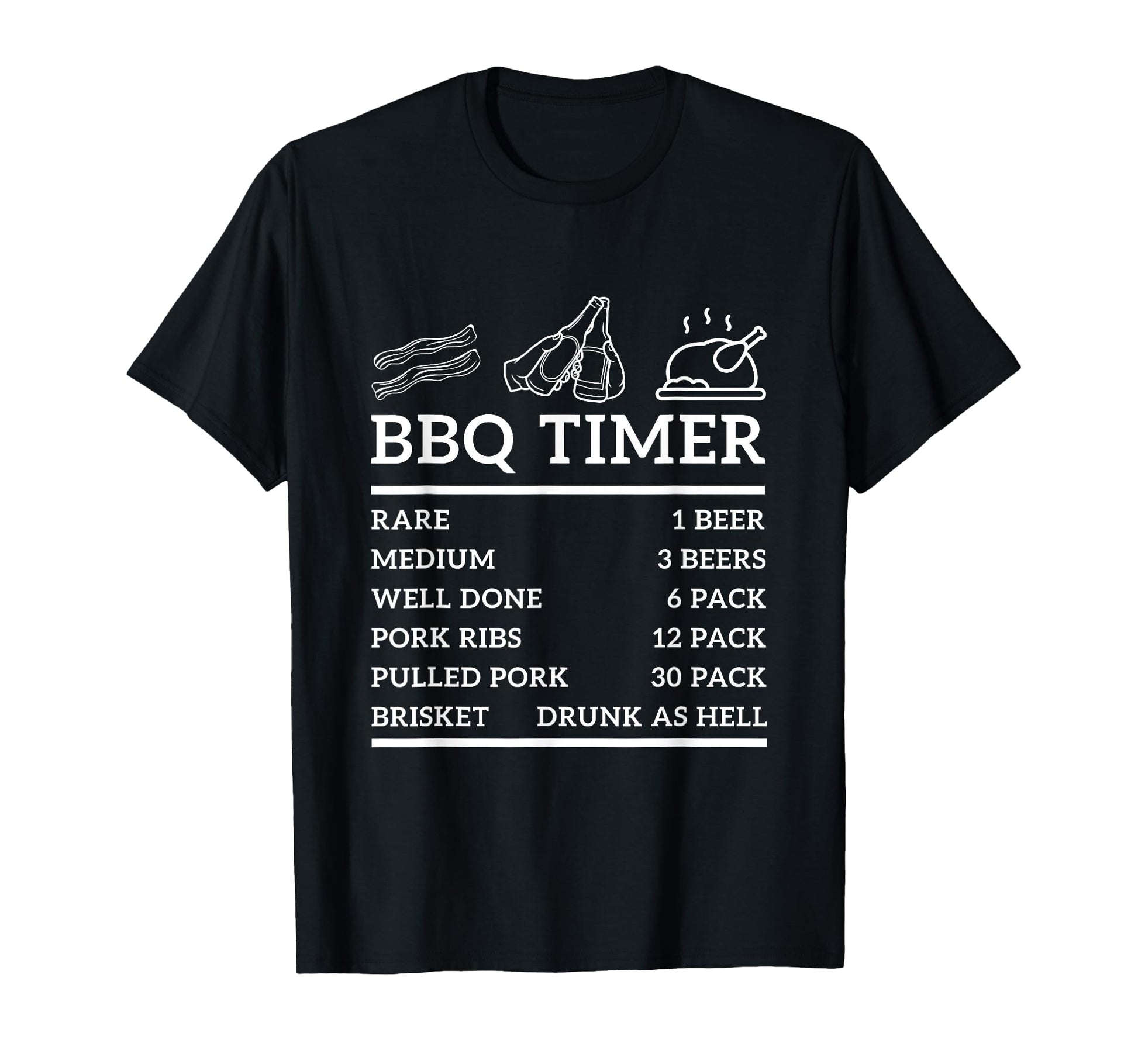 Funny Grill Bbq Timer Bbq Beer T-Shirt - Fun Novelty Design Men Women - T-Shirt, Sweatshirt, Hoodie