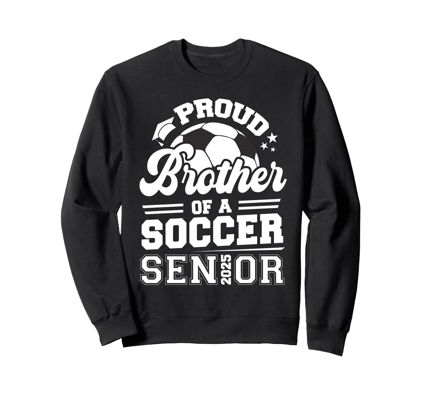 Proud Brother Soccer Ball Senior Sweatshirt - Minimalist Print Men Women - T-Shirt, Sweatshirt, Hoodie