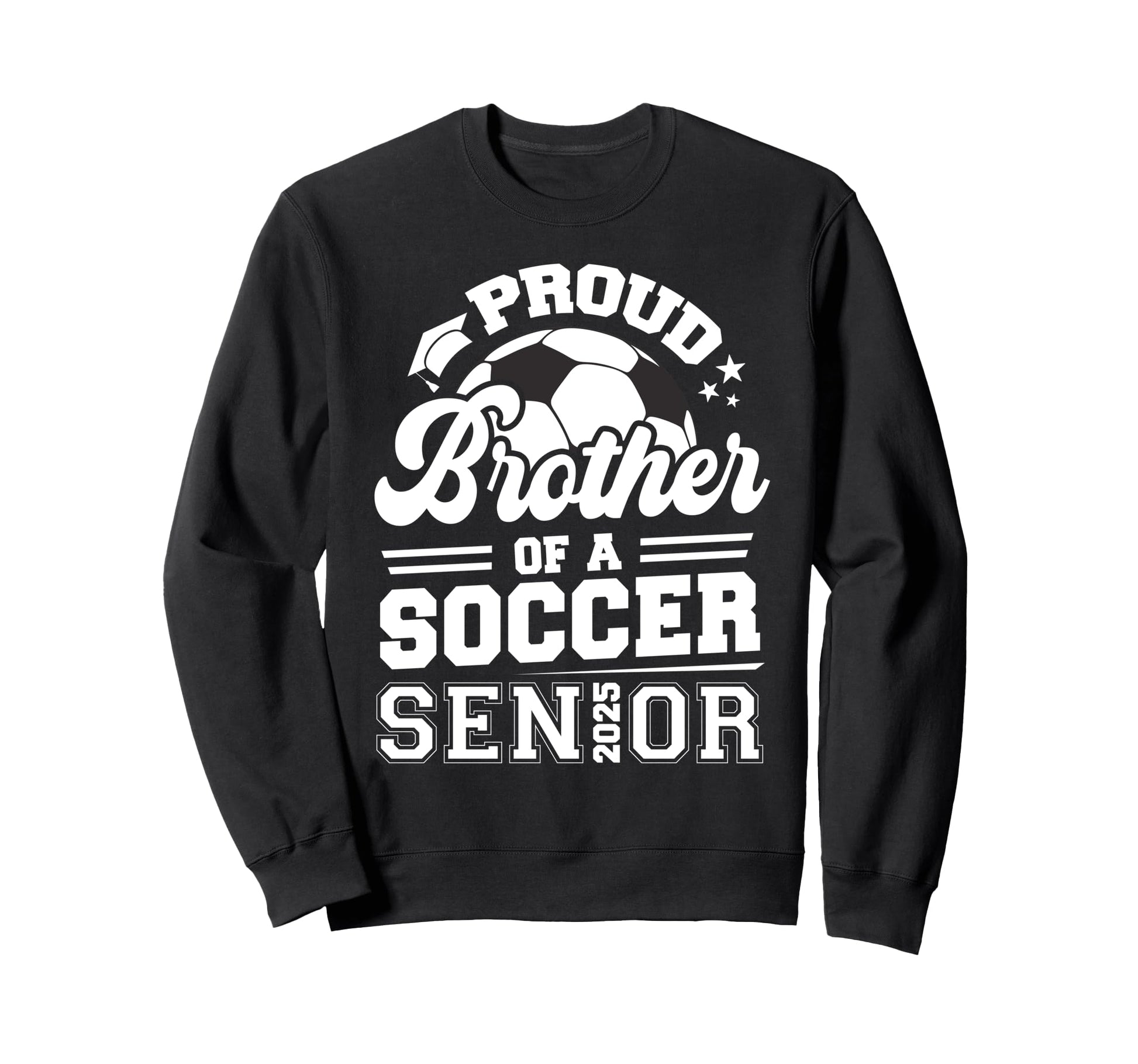 Proud Brother Soccer Ball Senior Sweatshirt - Minimalist Print Men Women - T-Shirt, Sweatshirt, Hoodie