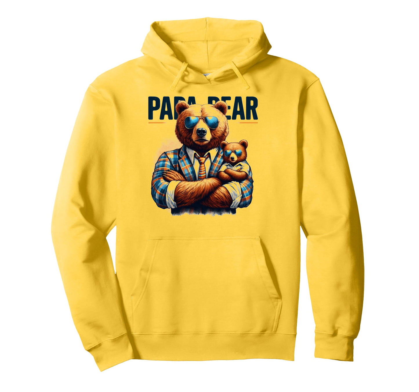 Papa Bear Funny Bears Animal Lover Dad Hoodie - Novelty Apparel for Adults - T-Shirt, Sweatshirt, Hoodie
