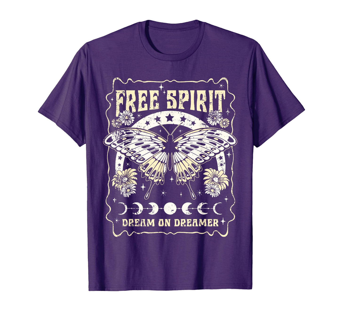 Free Spirit Dream Dreamer Butterfly T-Shirt - Fun Novelty Design Unisex - T-Shirt, Sweatshirt, Hoodie