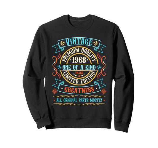 1968 T Shirts Funny 1968 Birthday Sweatshirt - Minimalist Print Unisex - T-Shirt, Sweatshirt, Hoodie