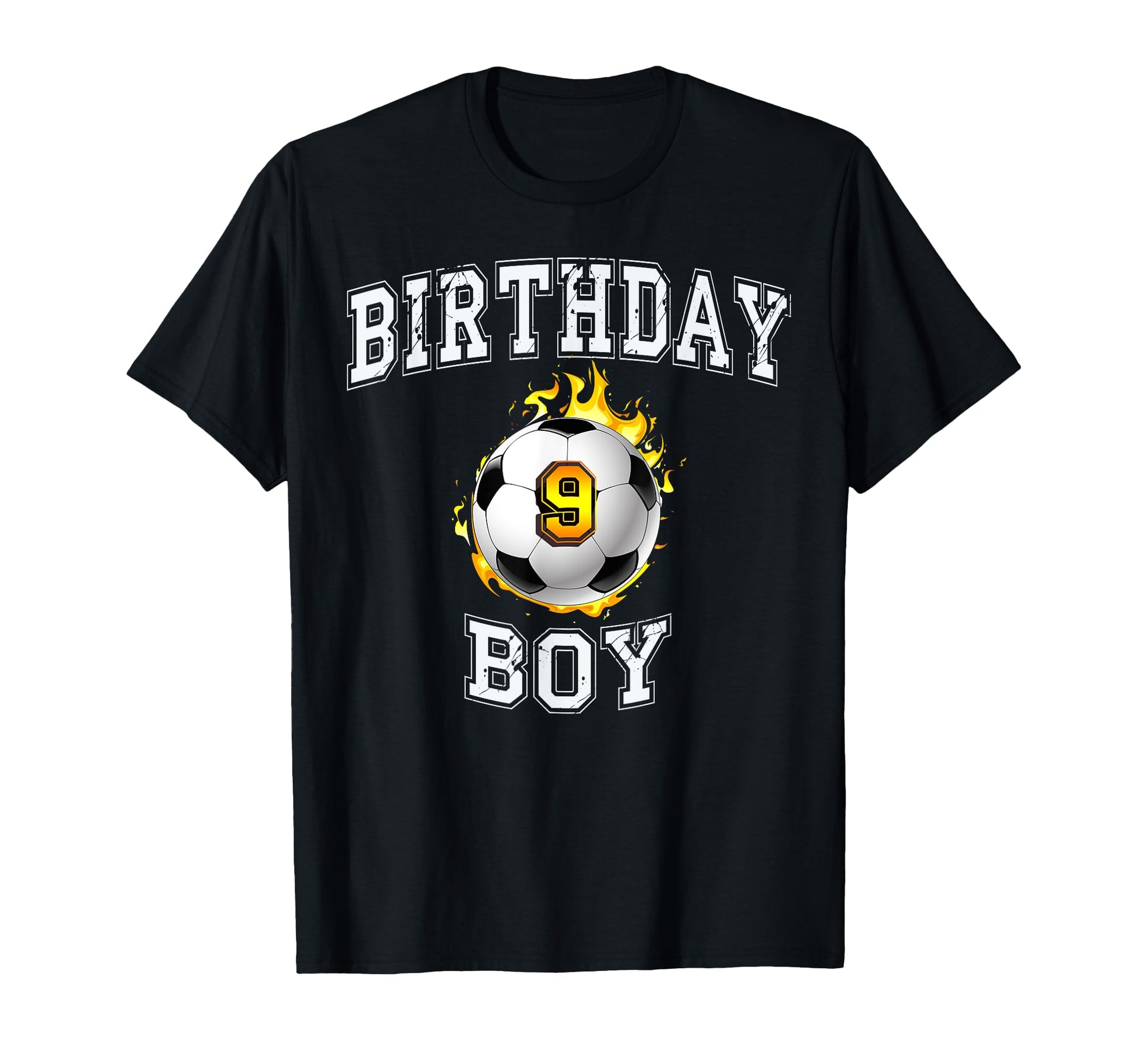 9Th Birthday Soccer 9 Years Old T-Shirt - Minimalist Print for Adults - T-Shirt, Sweatshirt, Hoodie