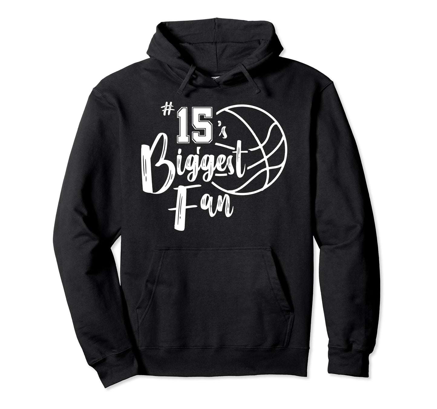 Number 15S Biggest Fan Basketball Hoodie - Aesthetic Graphic for Adults - T-Shirt, Sweatshirt, Hoodie