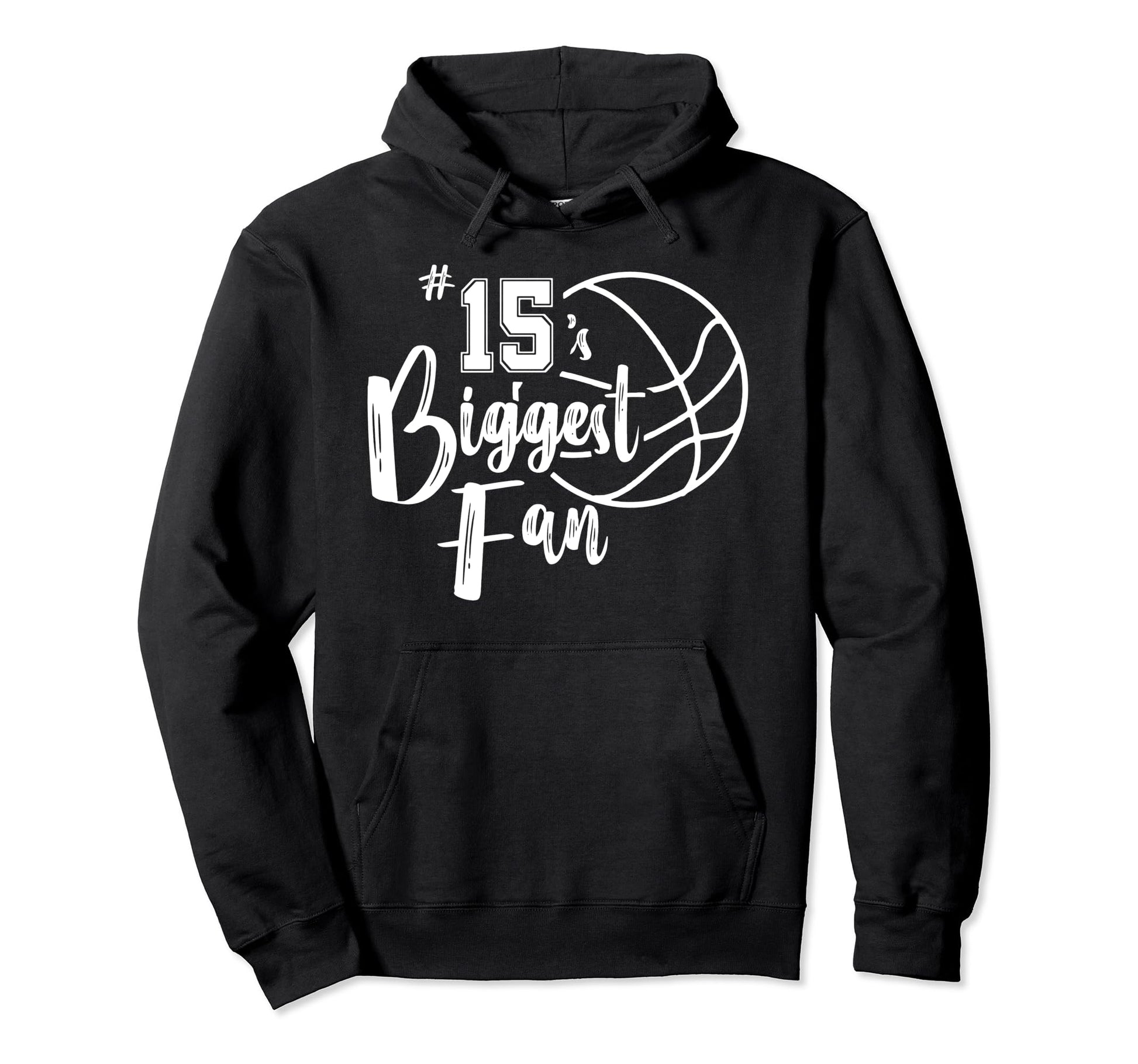 Number 15S Biggest Fan Basketball Hoodie - Aesthetic Graphic for Adults - T-Shirt, Sweatshirt, Hoodie