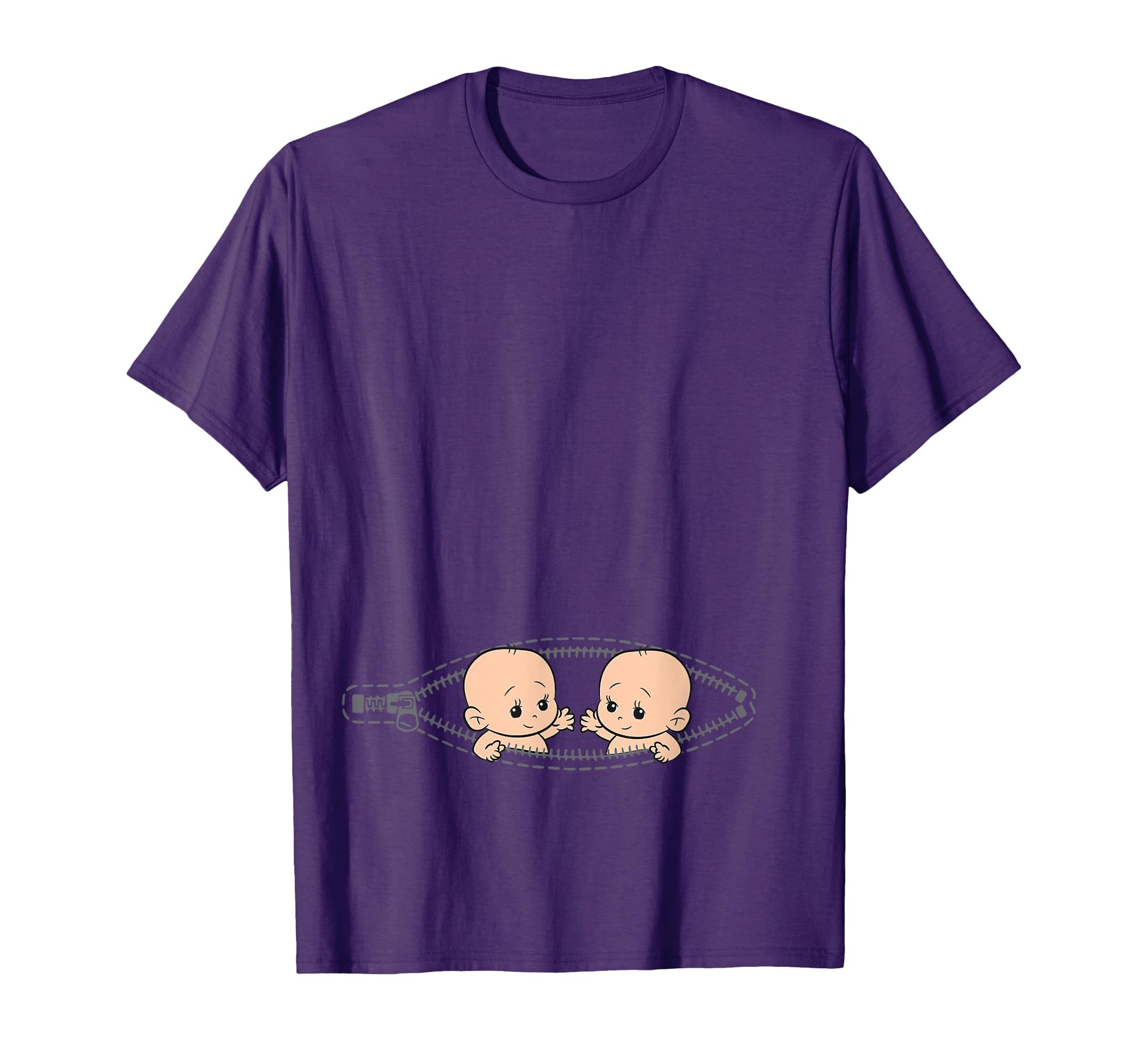 Pregnant Mother Twins Pregnancy T-Shirt - Custom Art Print Unisex - T-Shirt, Sweatshirt, Hoodie