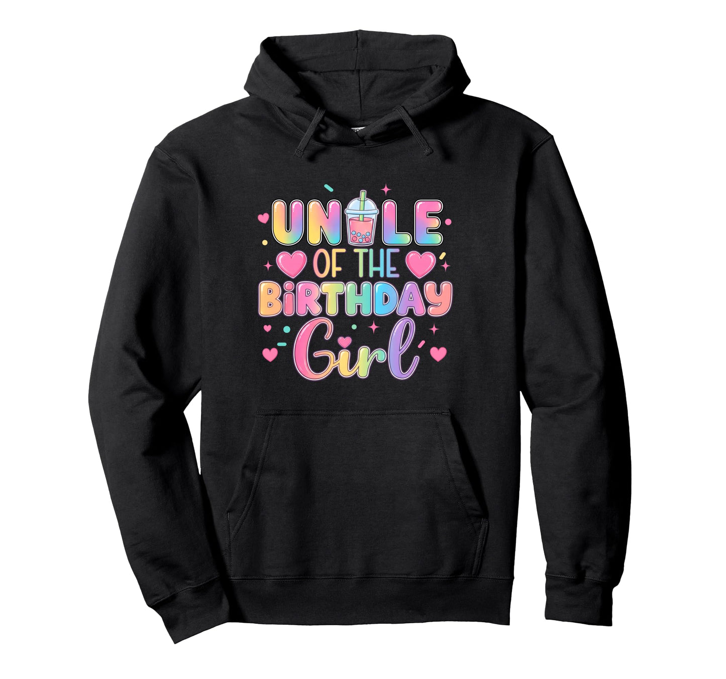 Uncle Birthday Bubble Boba Milk Hoodie - Casual Everyday Wear Men Women - T-Shirt, Sweatshirt, Hoodie