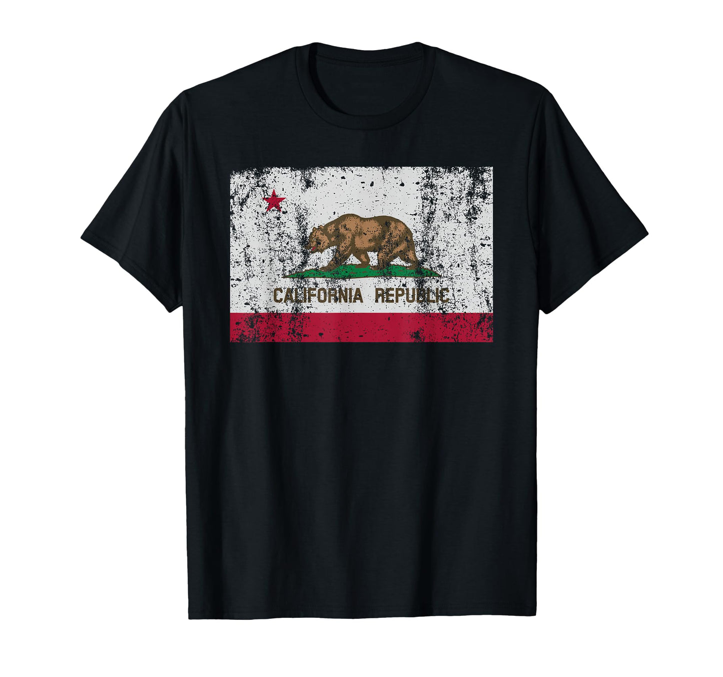 State California Flag Distressed Gift T-Shirt - Streetwear Style Unisex - T-Shirt, Sweatshirt, Hoodie