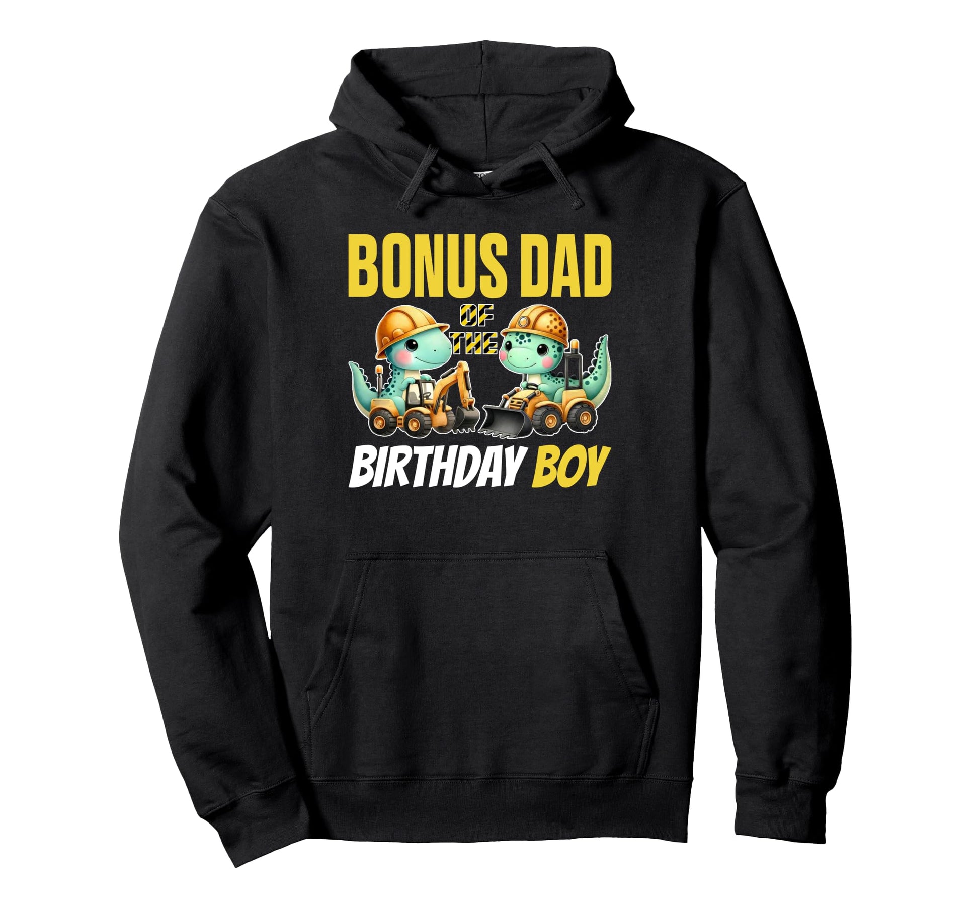Bonus Dad Birthday Construction Worker Hoodie - Custom Art Print Unisex - T-Shirt, Sweatshirt, Hoodie