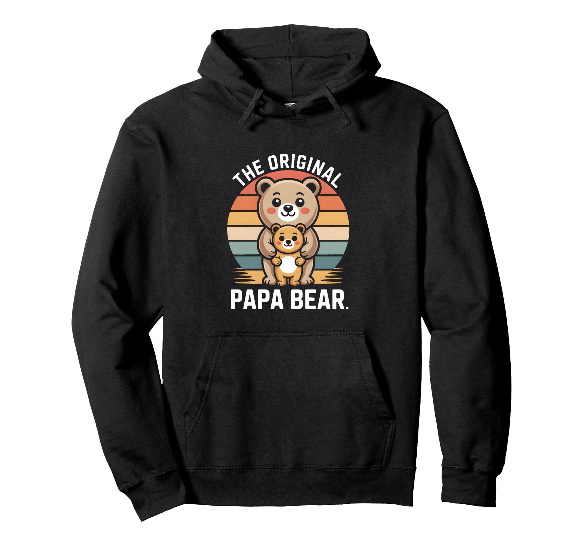 Original Papa Bear Family Hoodie - Fun Novelty Design for Adults - T-Shirt, Sweatshirt, Hoodie
