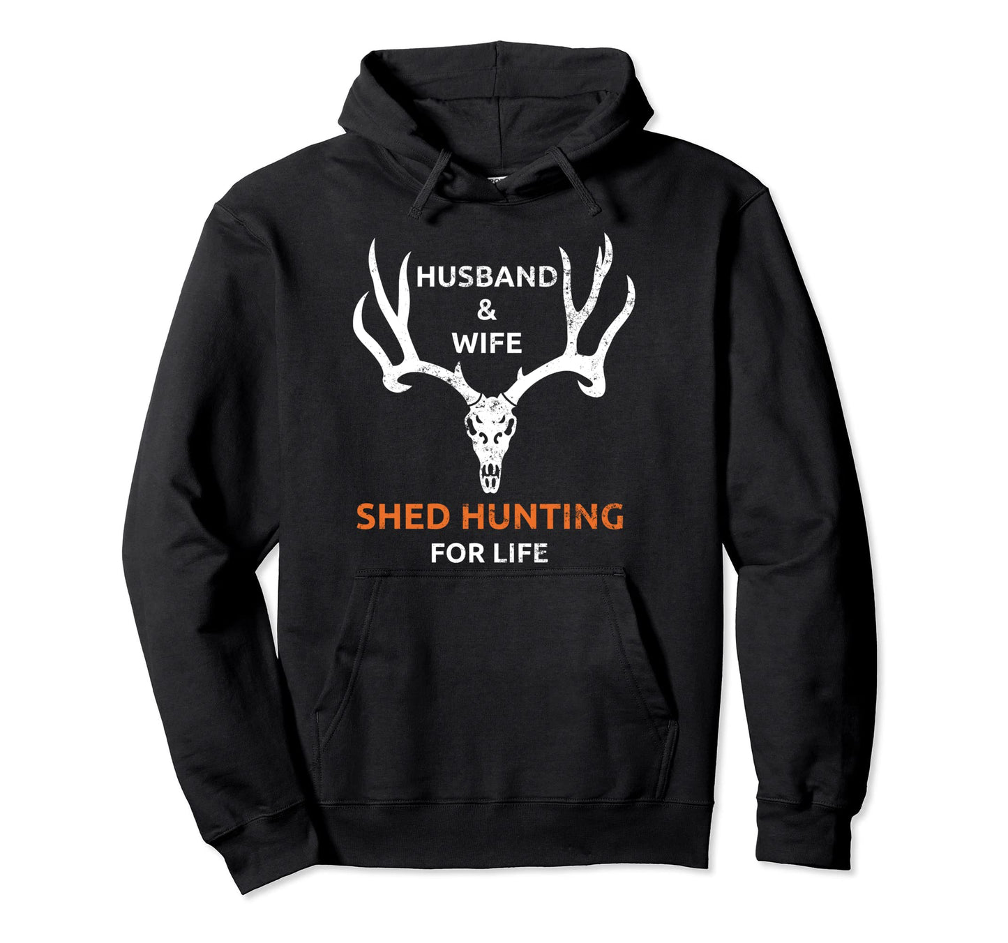 Husband And Wife Shed Hunting Life Hoodie - Aesthetic Graphic for Adults - T-Shirt, Sweatshirt, Hoodie