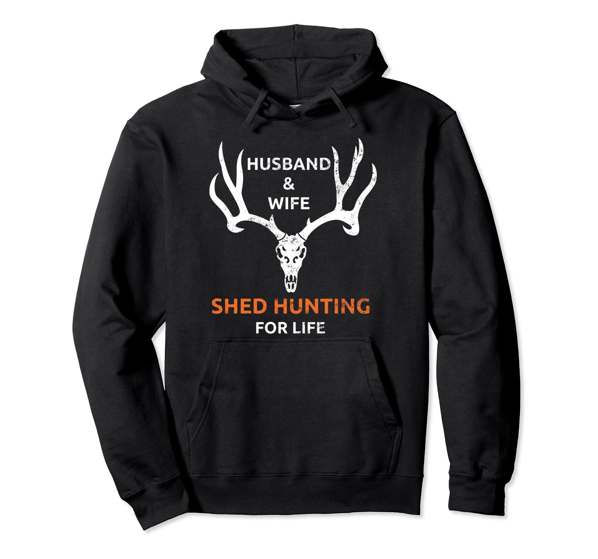 Husband And Wife Shed Hunting Life Hoodie - Aesthetic Graphic for Adults - T-Shirt, Sweatshirt, Hoodie