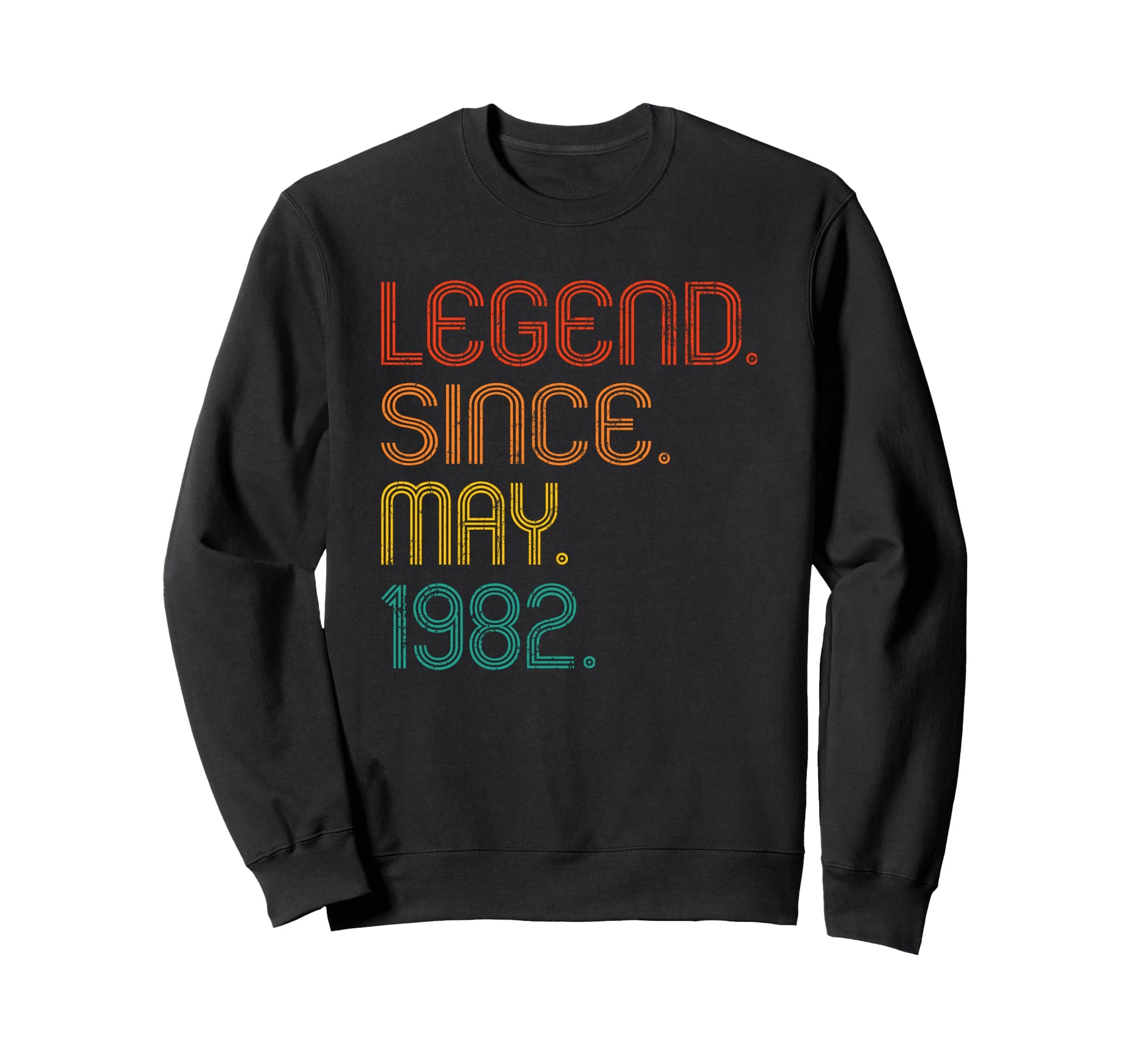 44Th Birthday Legend Since May 1982 Sweatshirt - Aesthetic Graphic Unisex - T-Shirt, Sweatshirt, Hoodie