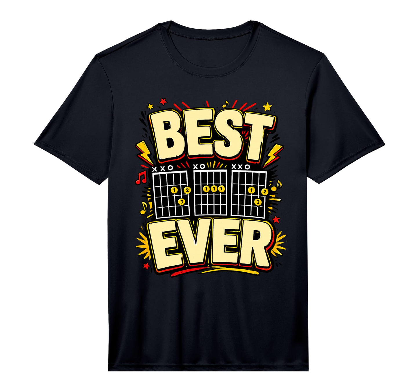 Best Dad Ever Guitar Chords T-Shirt - Casual Everyday Wear Men Women - T-Shirt, Sweatshirt, Hoodie