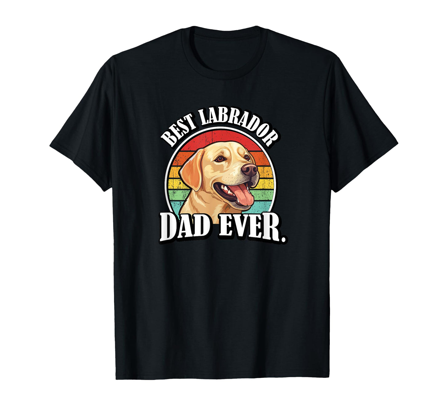 Mens Funny Best Dad Yellow Lab Lover T-Shirt - Unique Graphic Unisex - T-Shirt, Sweatshirt, Hoodie