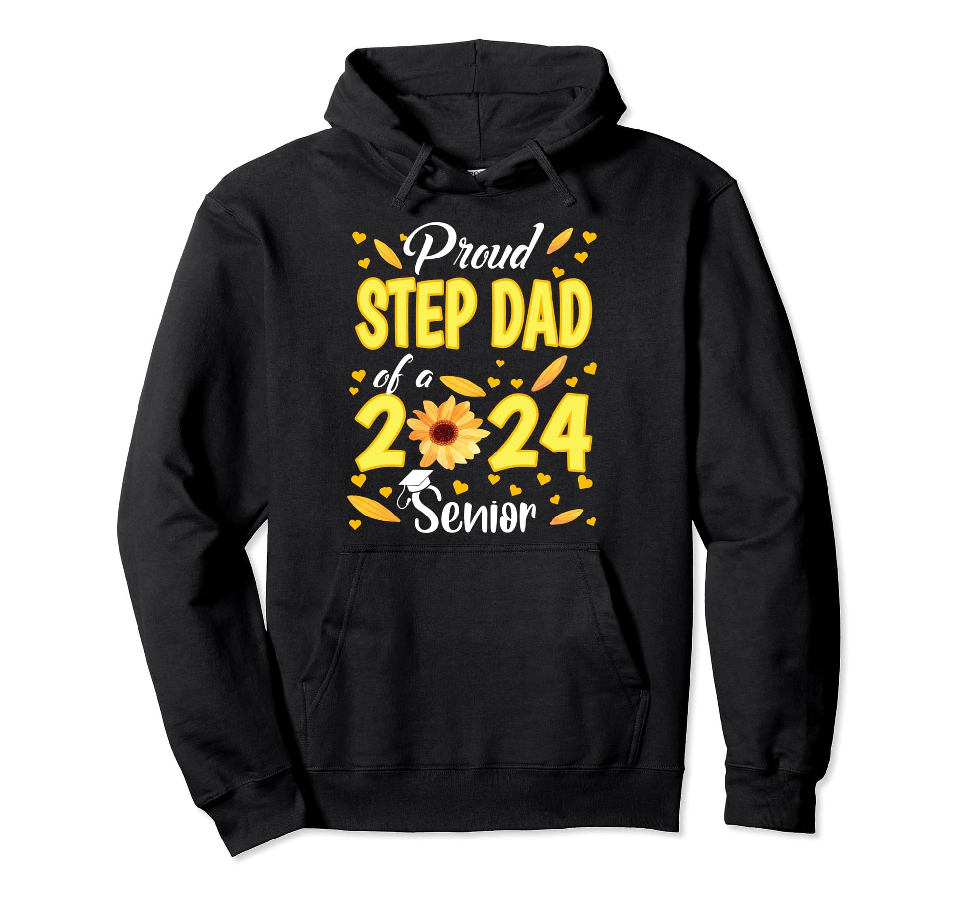 Proud Step Dad Class 2024 Graduate Hoodie - Novelty Apparel Men Women - T-Shirt, Sweatshirt, Hoodie