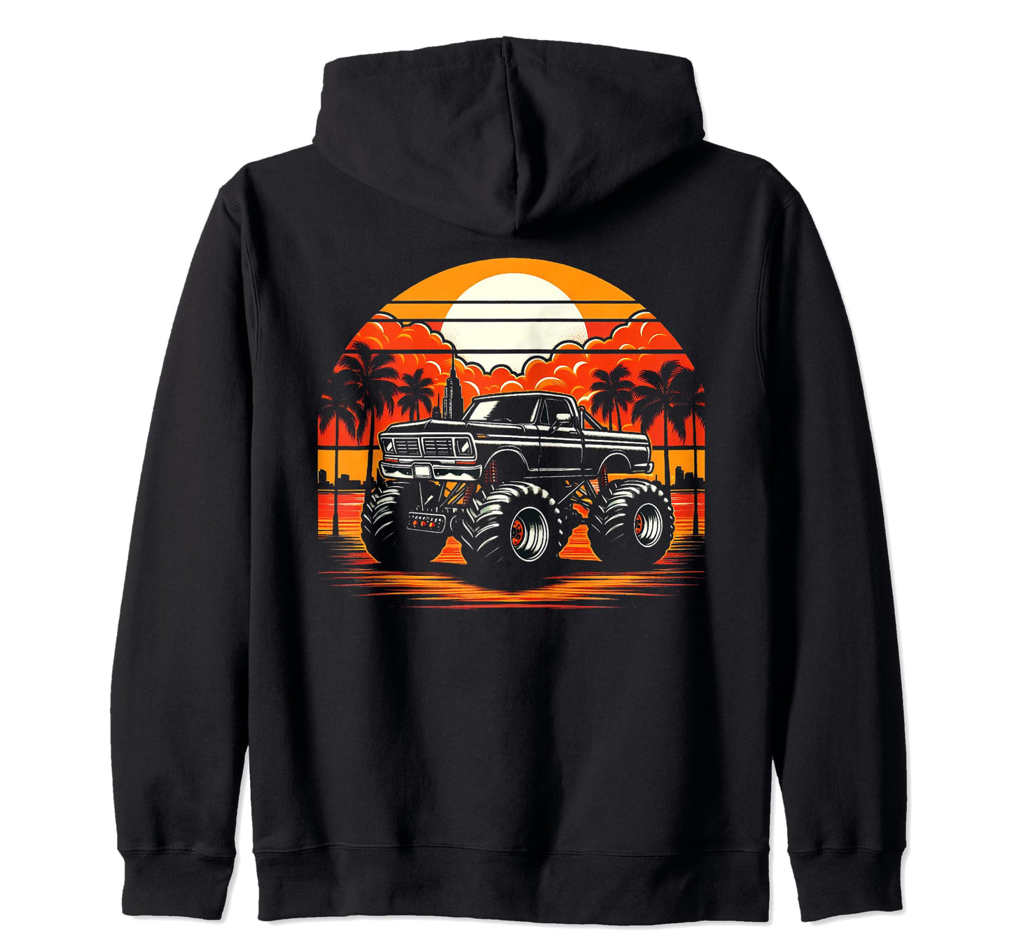 Monster Truck Dad Fathers Day Click More Hoodie - Graphic Print for Adults - T-Shirt, Sweatshirt, Hoodie