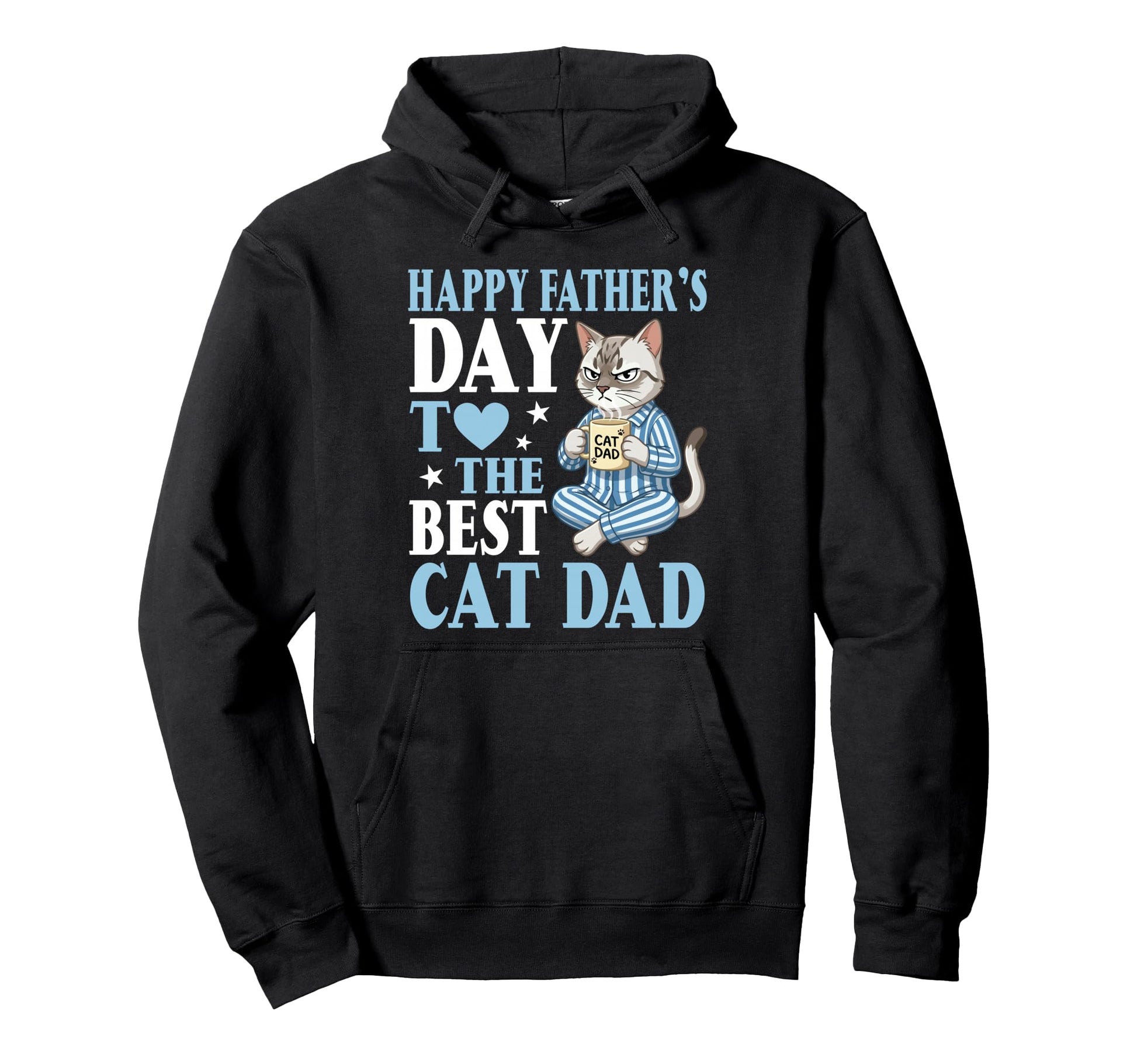Happy Fathers Day To Best Burmilla Cat Hoodie - Unique Graphic Men Women - T-Shirt, Sweatshirt, Hoodie