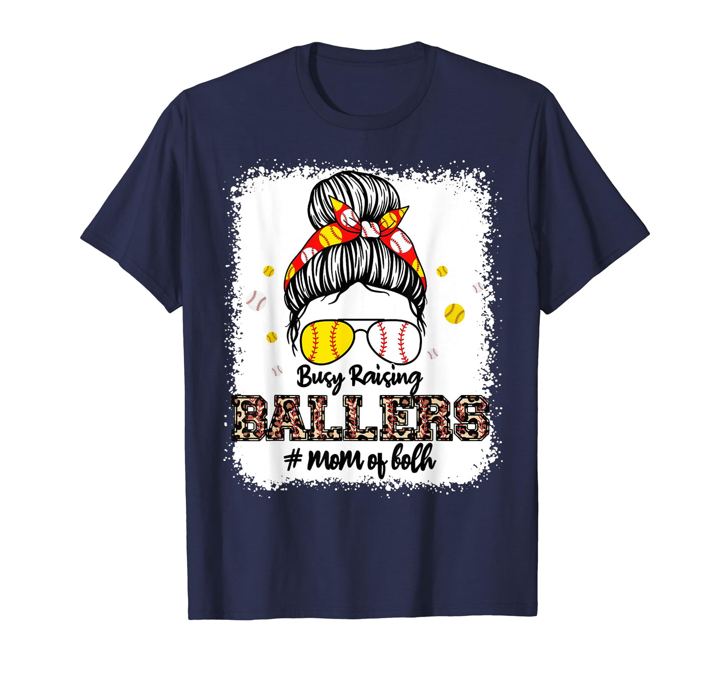 Busy Raising Ballers Baseball Softball Mom T-Shirt - Unique Graphic Unisex - T-Shirt, Sweatshirt, Hoodie