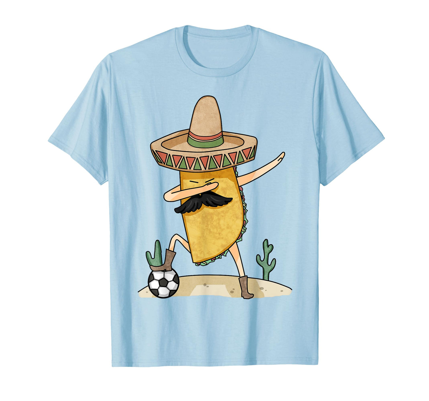 Dabbing Taco Mexican Soccer Sports Funny T-Shirt - Unique Graphic Men Women - T-Shirt, Sweatshirt, Hoodie
