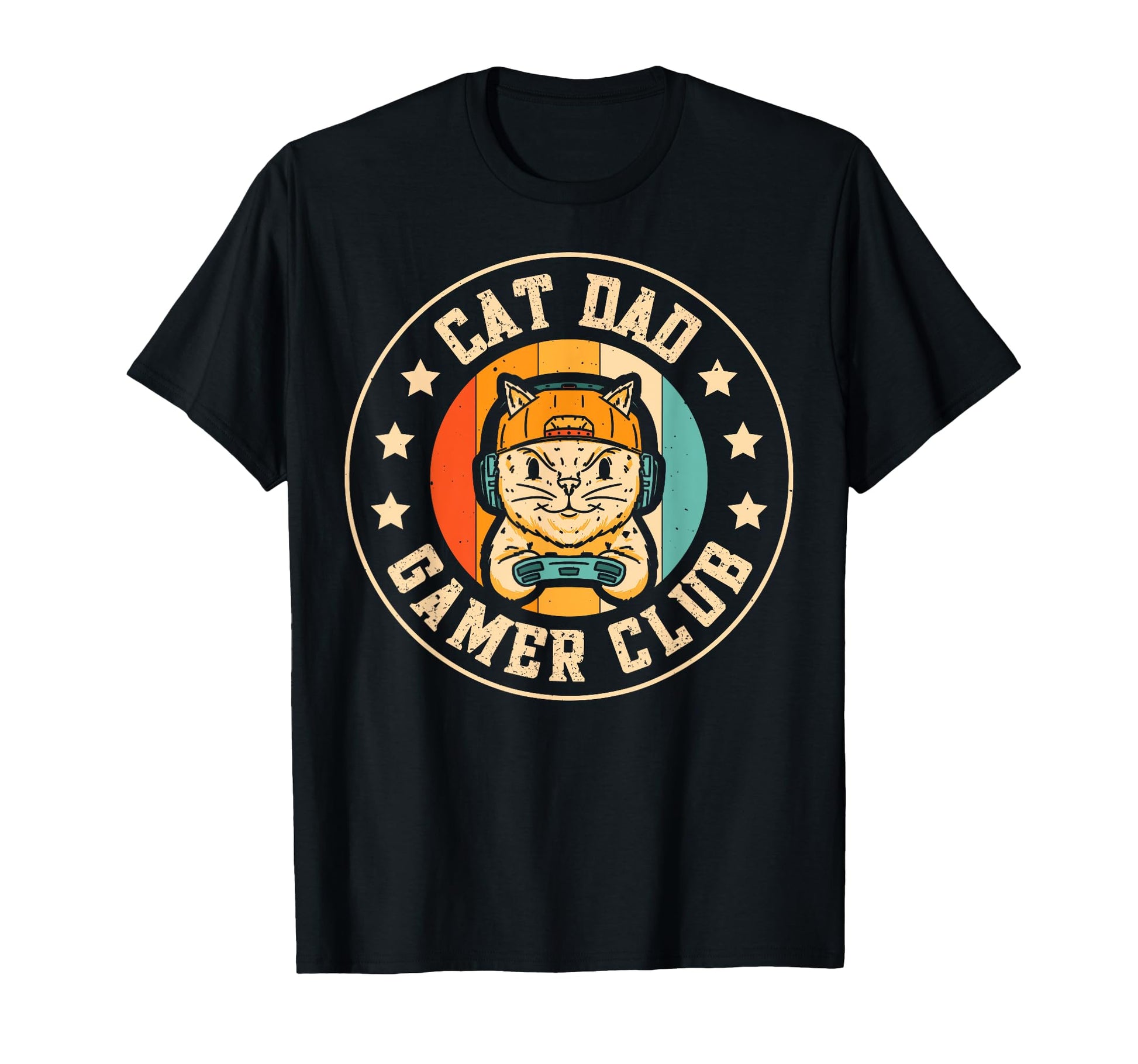 Gamer Gaming Cat Father Video Game Dad T-Shirt - Trendy Graphic Men Women - T-Shirt, Sweatshirt, Hoodie