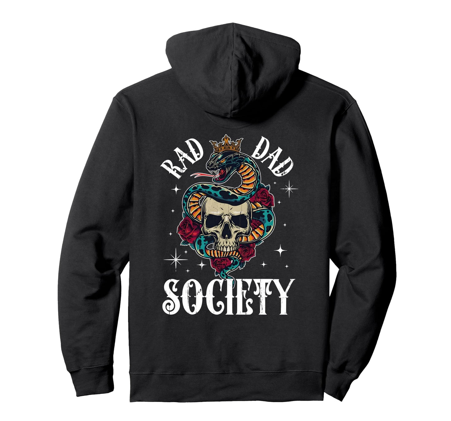 Rad Dad Society Dad Life Dad Club Back Hoodie - Fun Novelty Design Unisex - T-Shirt, Sweatshirt, Hoodie