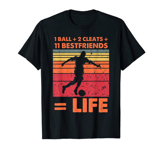 Ball Cleats 11 Best Friend Funny Soccer T-Shirt - Novelty Apparel Unisex - T-Shirt, Sweatshirt, Hoodie