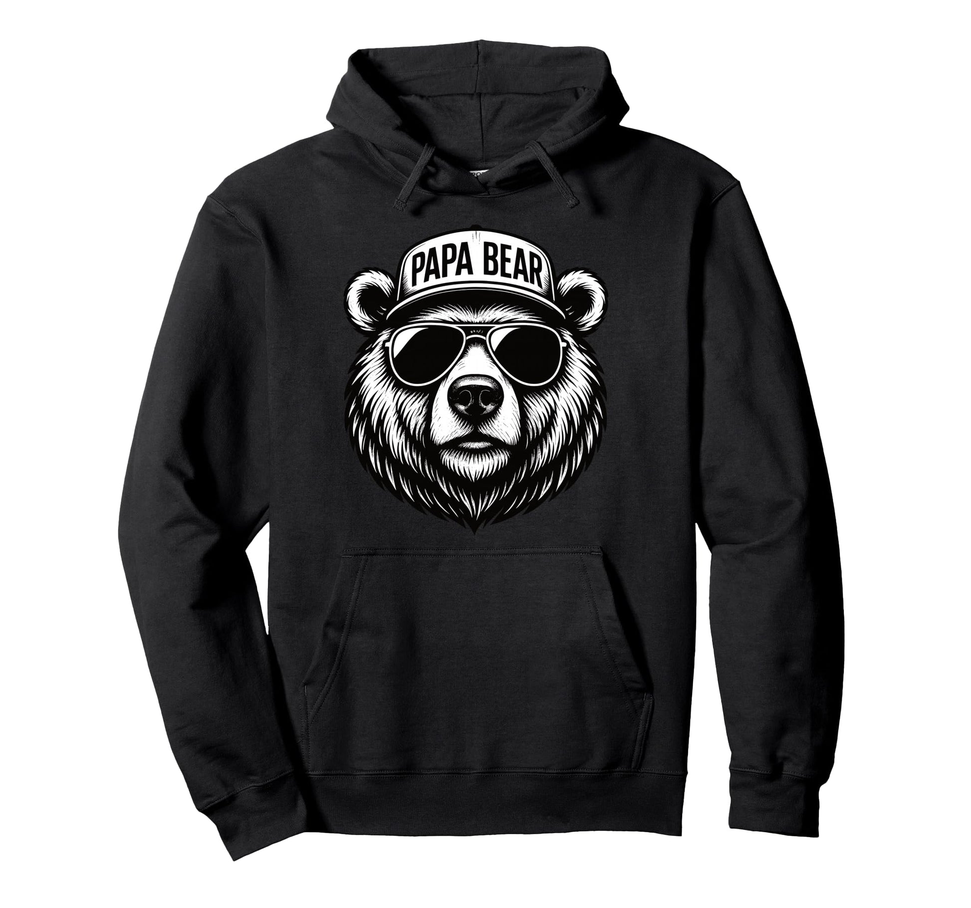 Papa Bear Sunglasses Dad Hoodie - Trendy Graphic Men Women - T-Shirt, Sweatshirt, Hoodie