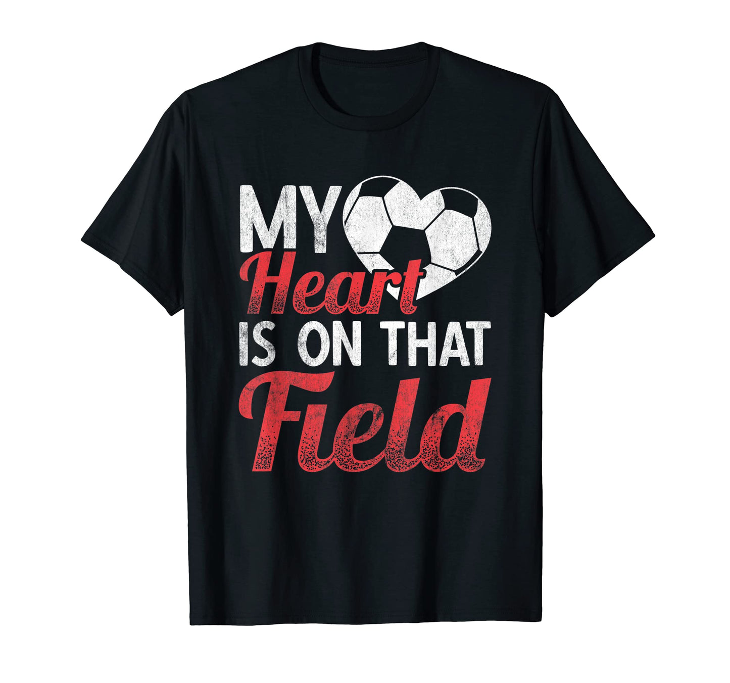 Heart Field Sports Football Ball T-Shirt - Novelty Apparel for Adults - T-Shirt, Sweatshirt, Hoodie