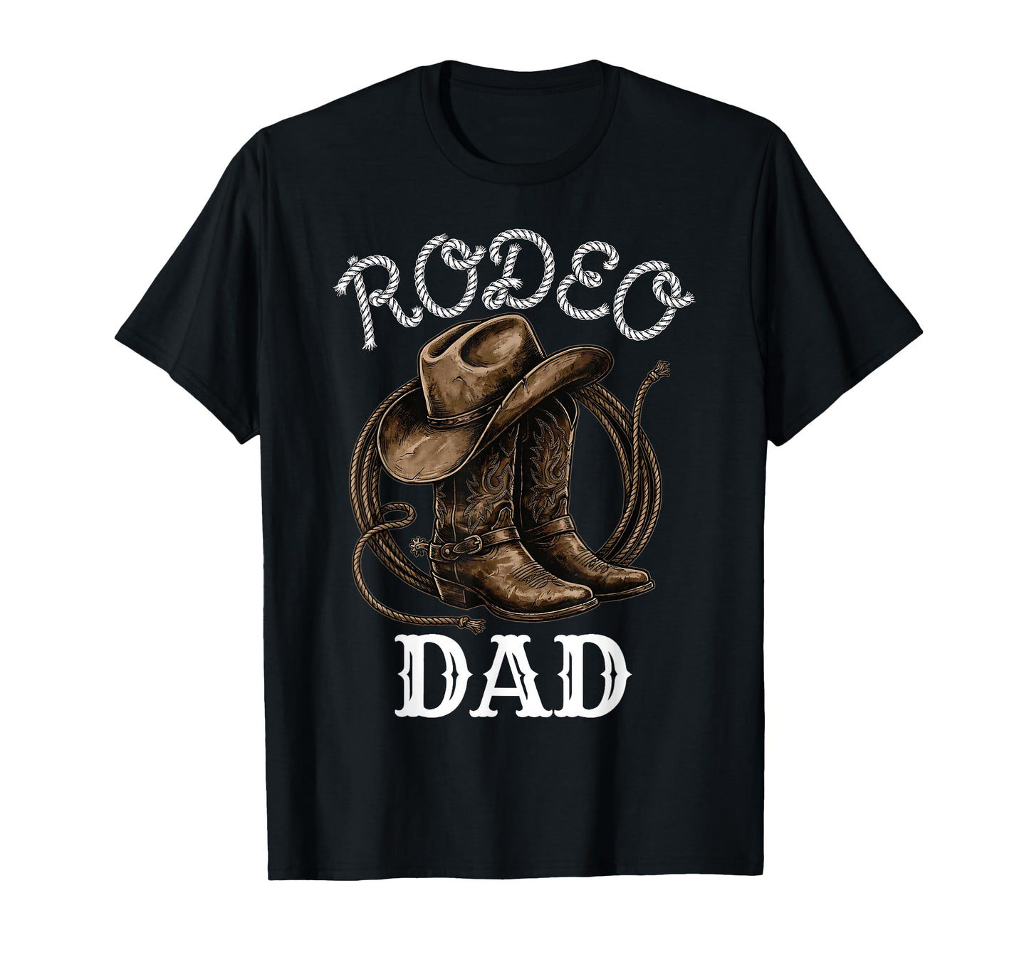 Rodeo Dad Western Cowboy Birthday Crews T-Shirt - Unique Graphic Men Women - T-Shirt, Sweatshirt, Hoodie