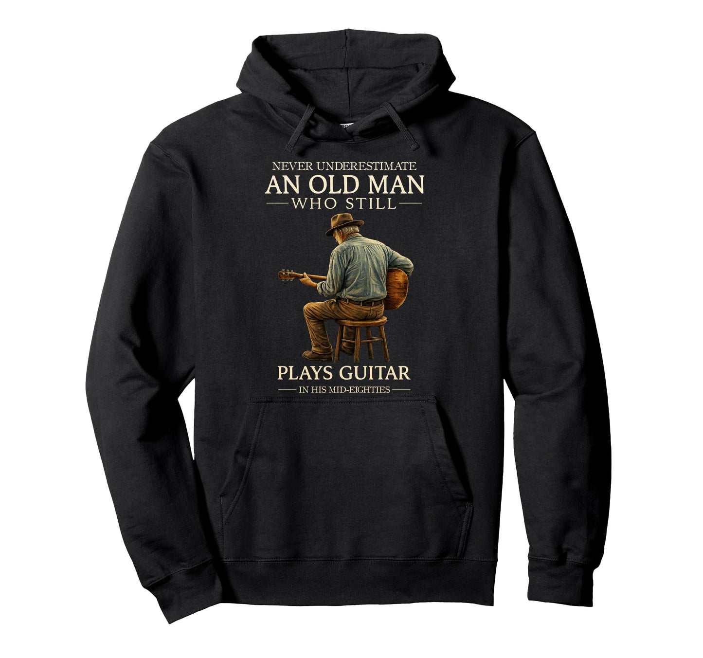 85Th Birthday Acoustic Guitar Player Hoodie - Fun Novelty Design Men Women - T-Shirt, Sweatshirt, Hoodie