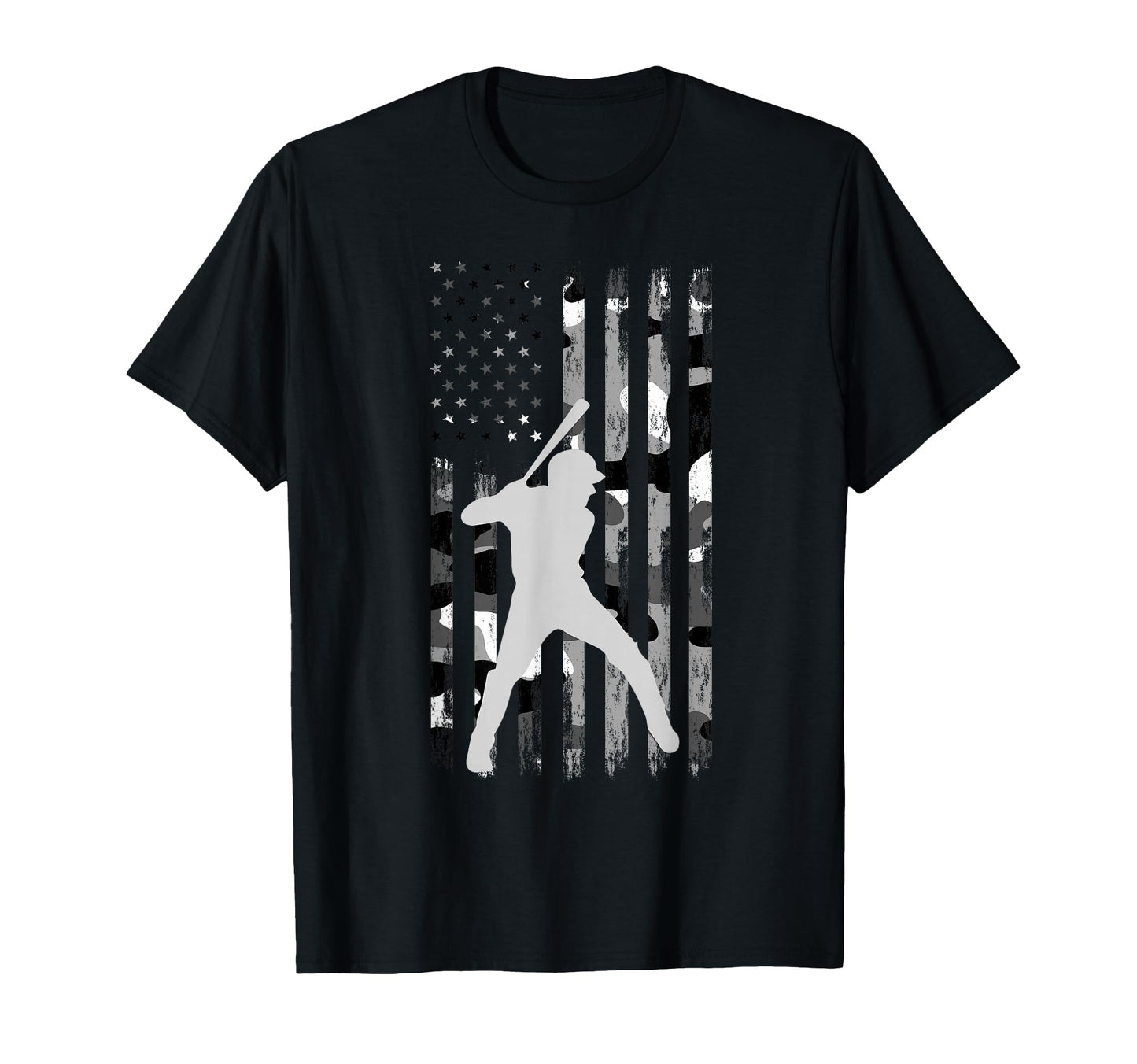 Baseball Player American Flag Usa T-Shirt - Aesthetic Graphic for Adults - T-Shirt, Sweatshirt, Hoodie