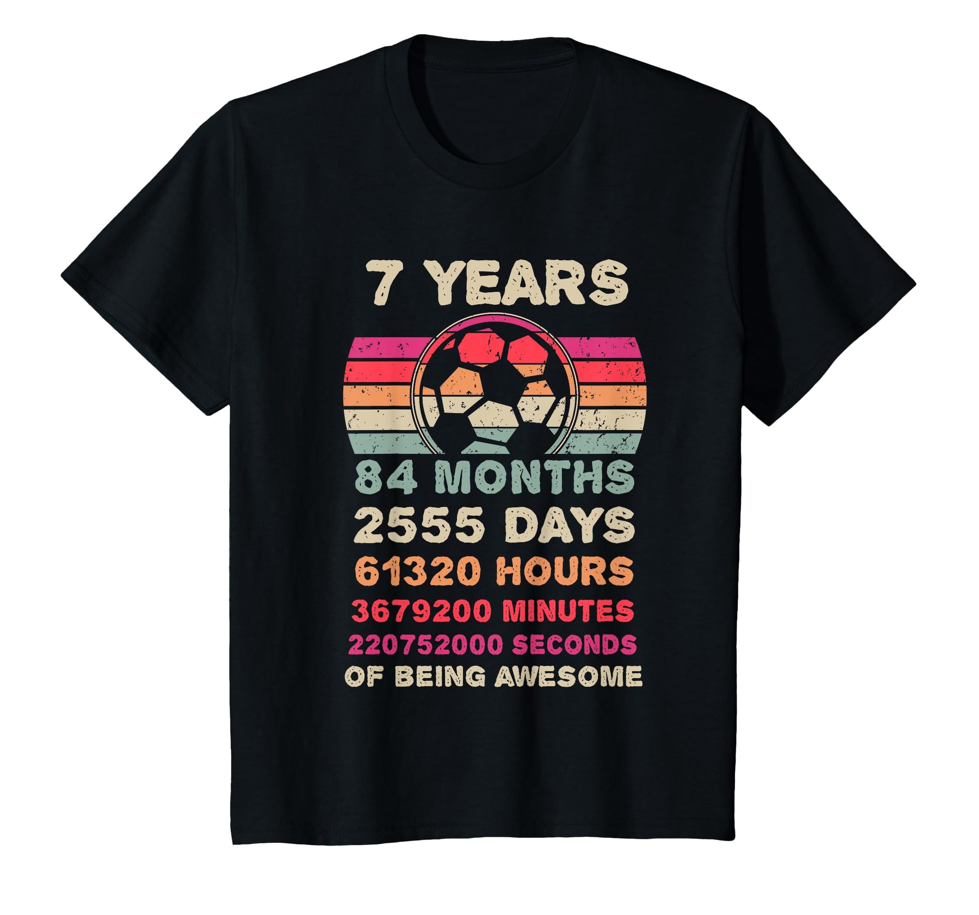 7 Year Old Soccer Birthday Seventh T-Shirt - Streetwear Style Men Women - T-Shirt, Sweatshirt, Hoodie