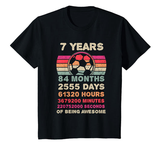 7 Year Old Soccer Birthday Seventh T-Shirt - Streetwear Style Men Women - T-Shirt, Sweatshirt, Hoodie