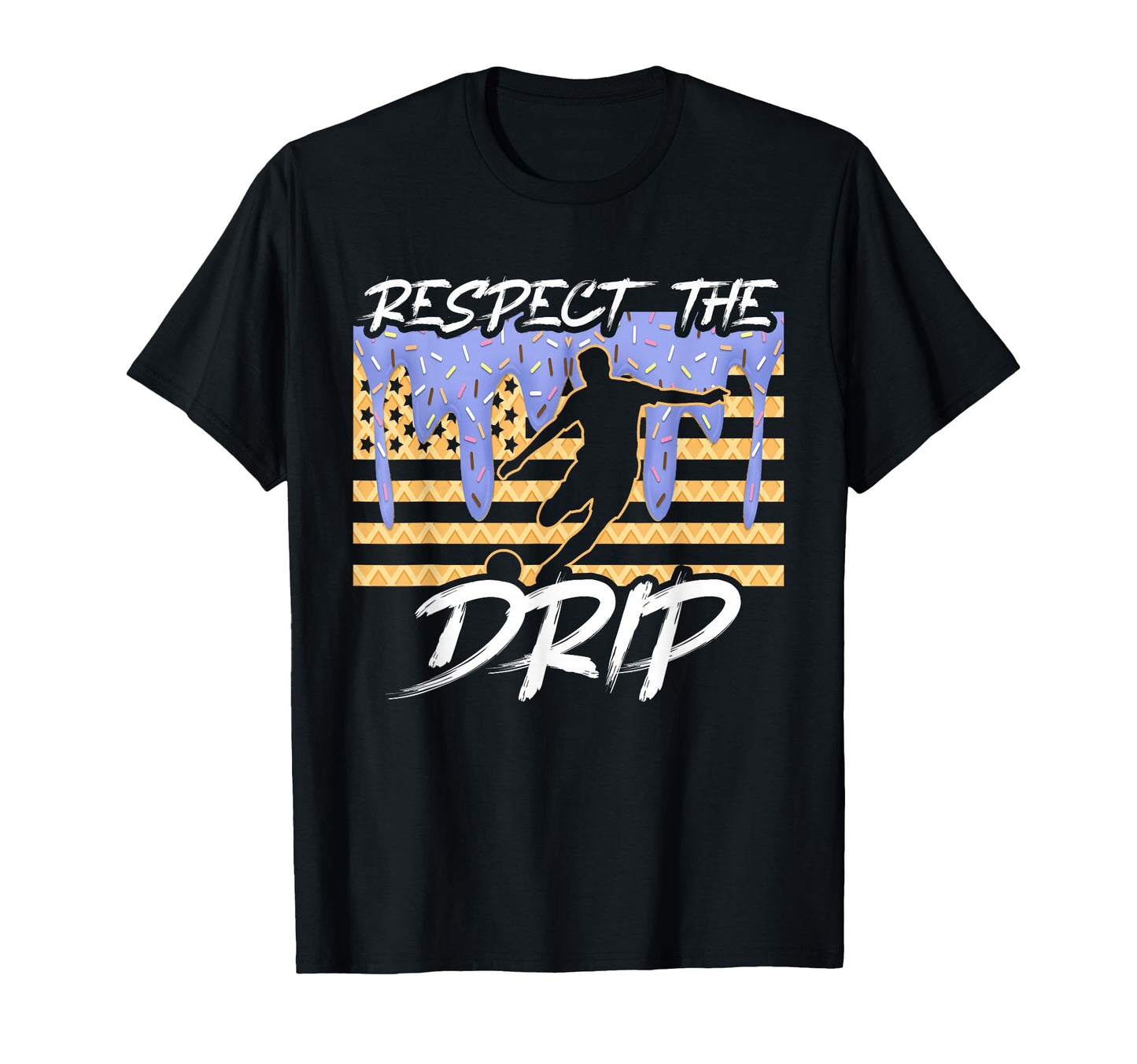 Soccer Drip Dripping Ice Cream T-Shirt - Aesthetic Graphic for Adults - T-Shirt, Sweatshirt, Hoodie