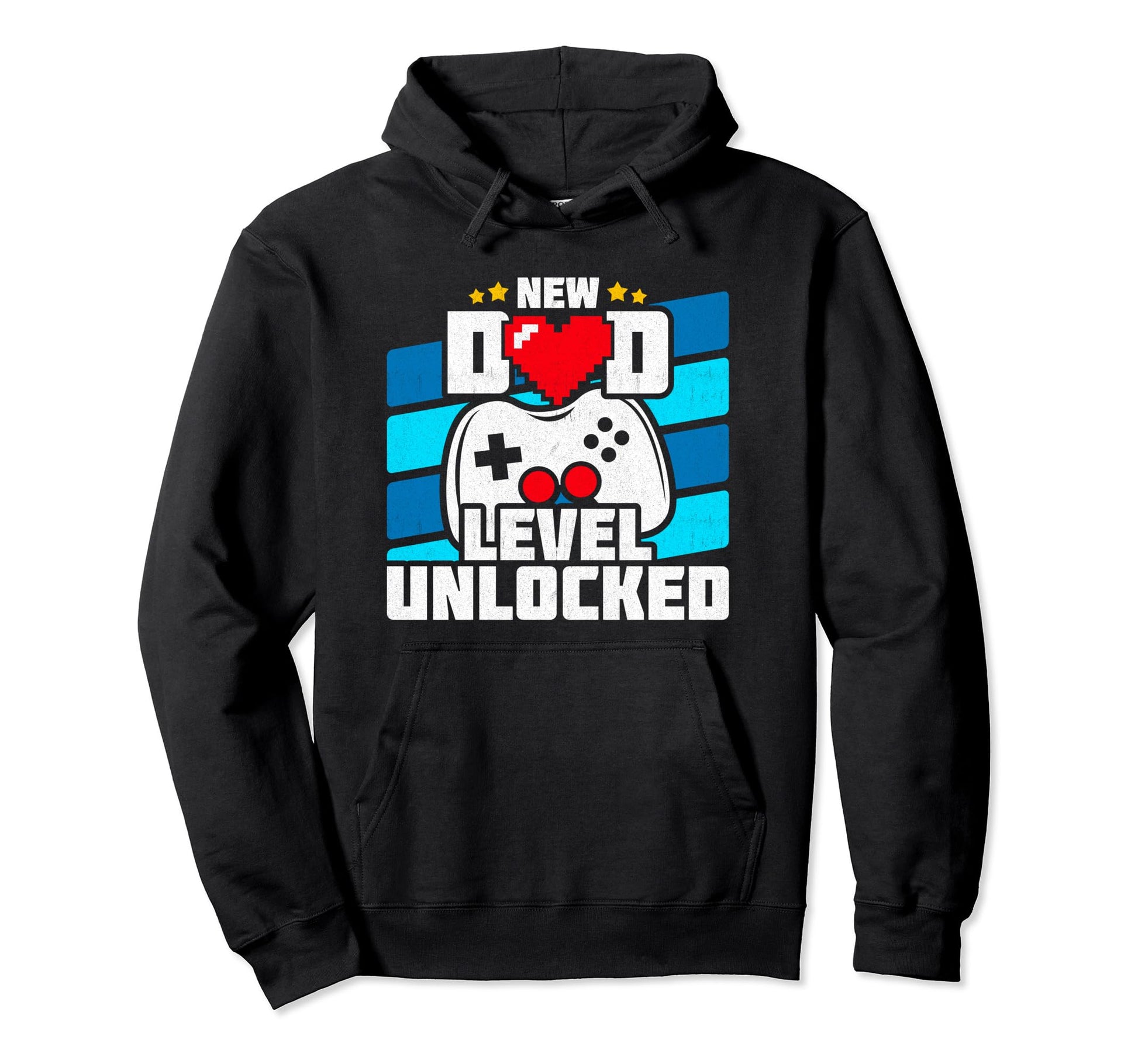 New Dad Level Unlocked Gamer Dad Hoodie - Novelty Apparel Unisex - T-Shirt, Sweatshirt, Hoodie