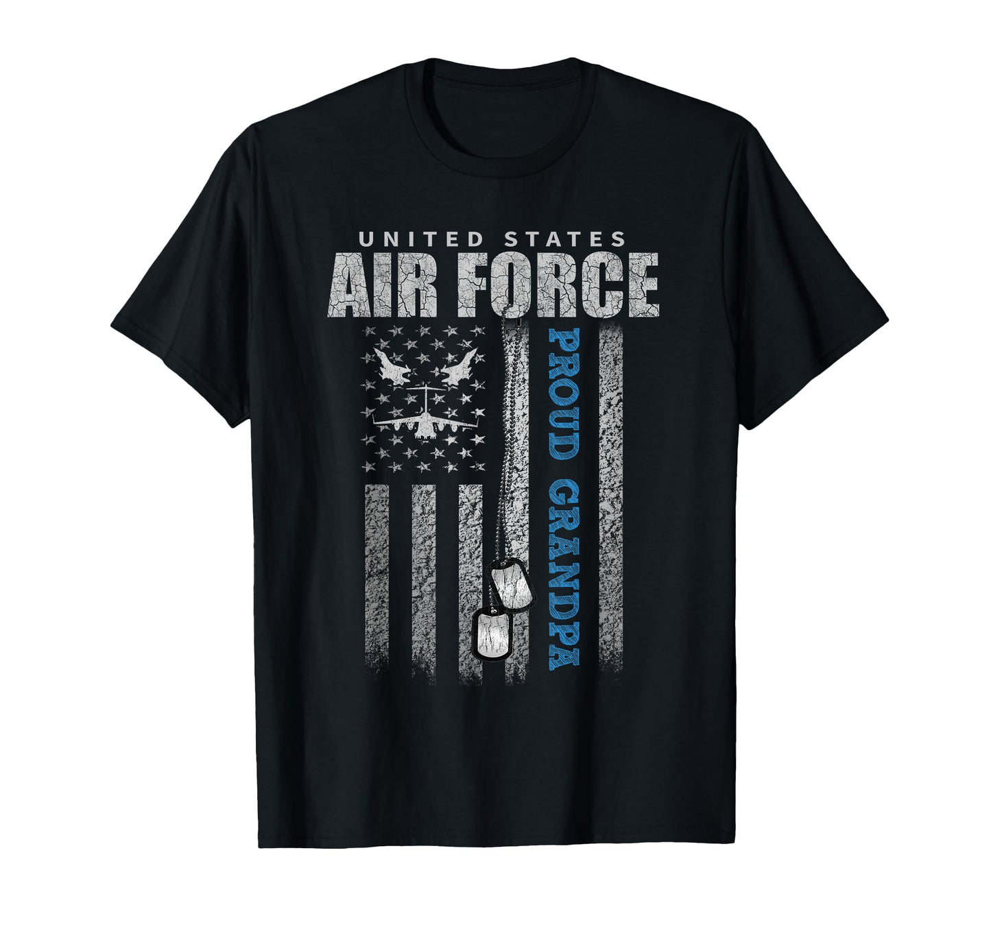 Proud Air Force Grandpa Us Air Force Usa T-Shirt - Novelty Apparel Unisex - T-Shirt, Sweatshirt, Hoodie