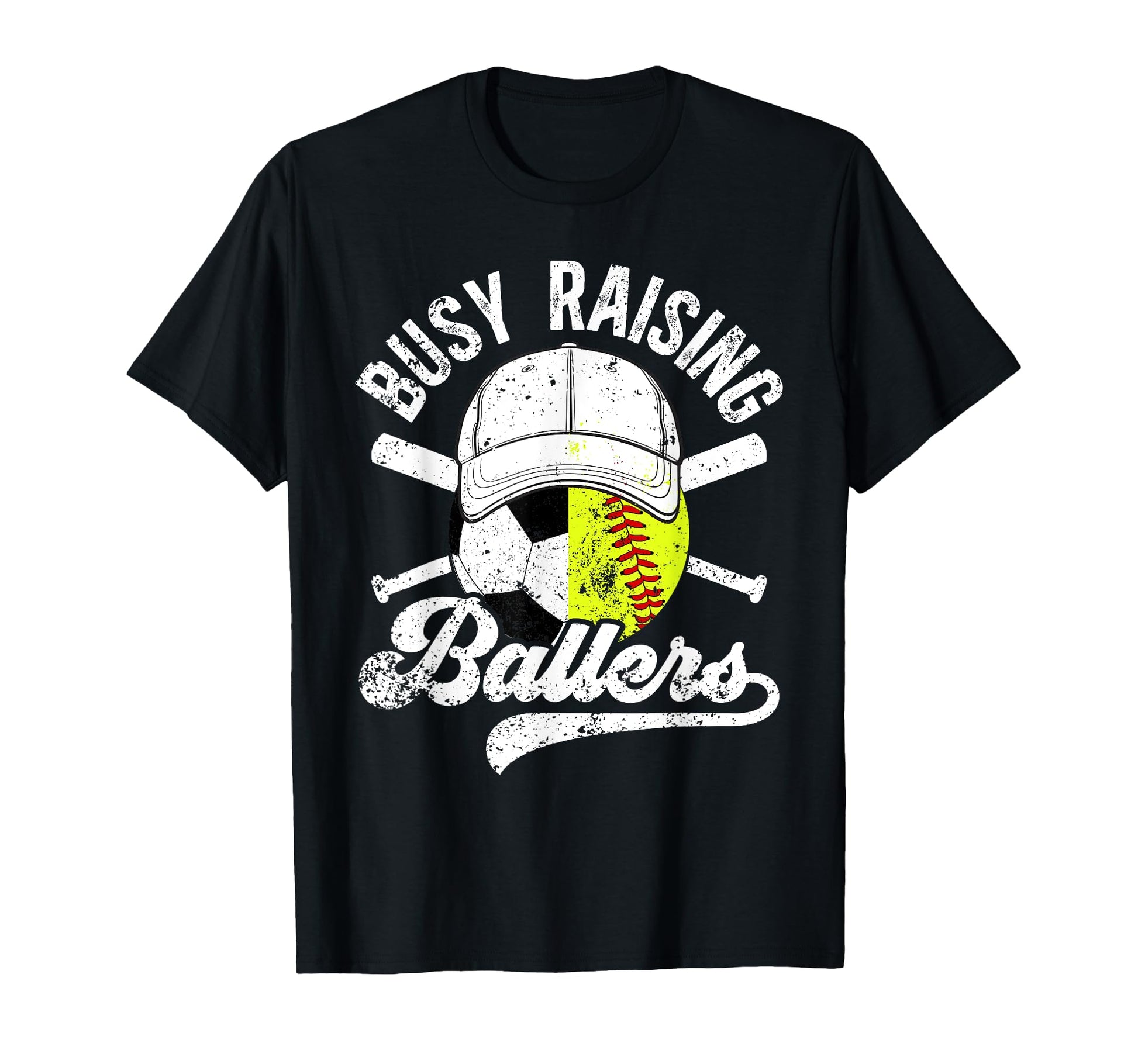 Busy Raising Ballers Soccer Softball T-Shirt - Trendy Graphic Men Women - T-Shirt, Sweatshirt, Hoodie